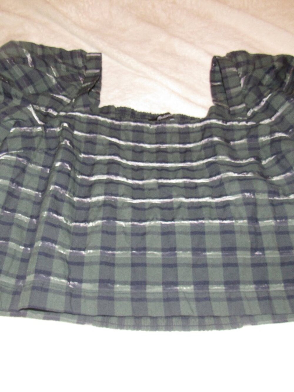 Madewell Hopewell Puff Sleeve Crop Top  Size Small  USED